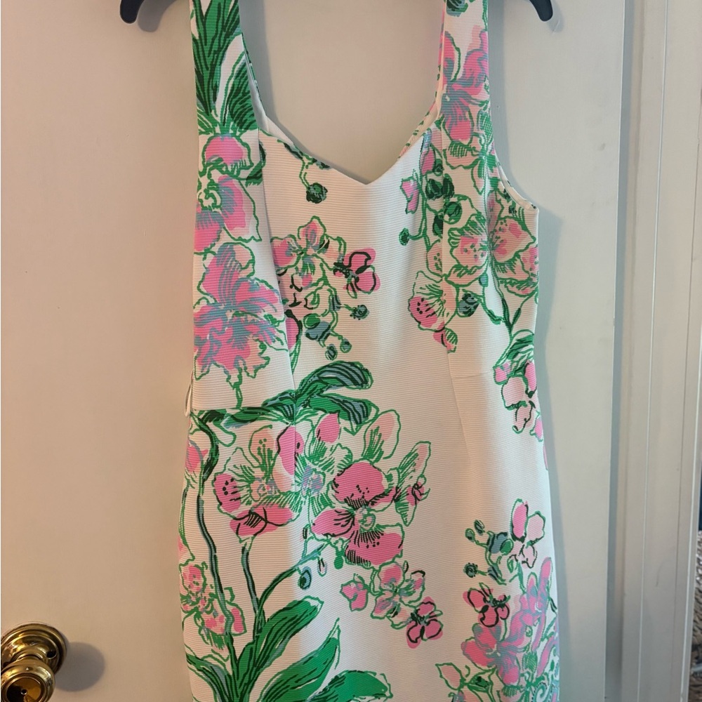 Lilly Pulitzer Pink & Green Floral Shift Dress